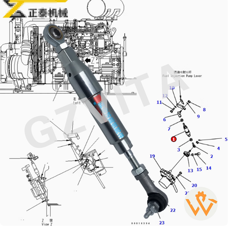 FUEL CONTROL Spring Ass'y 207-43-74120 2074374120 for PC200-7 PC400-7 PC300-7 PC350-7 PC360-7.png