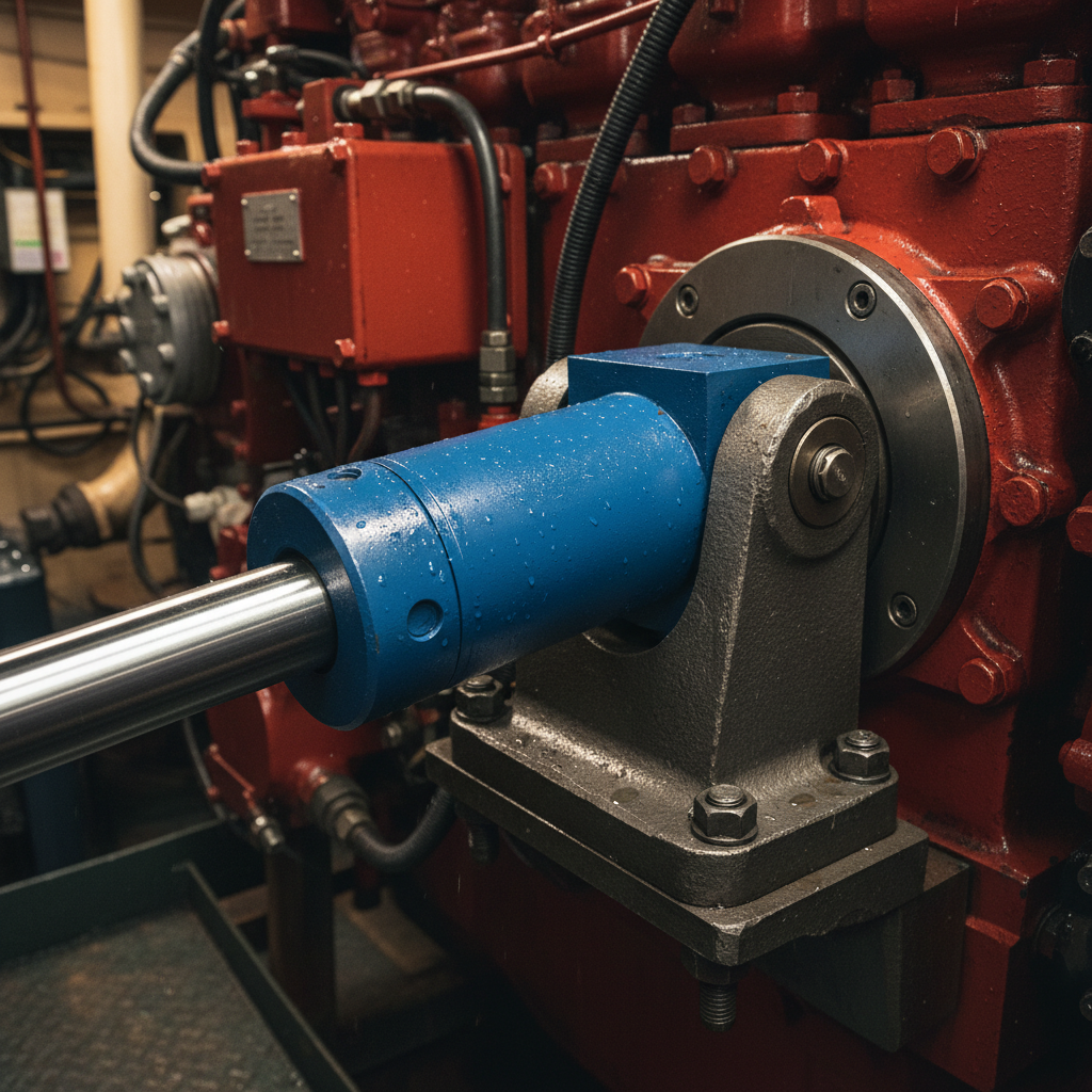 Bucket Cylinder For Marine Engine Support