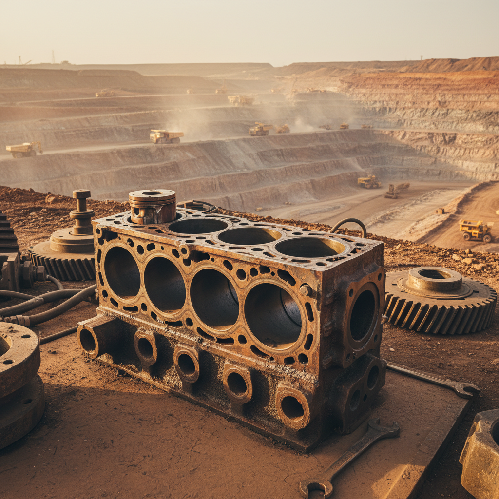 Engine Cylinder Block For Open-Pit Mining Operations