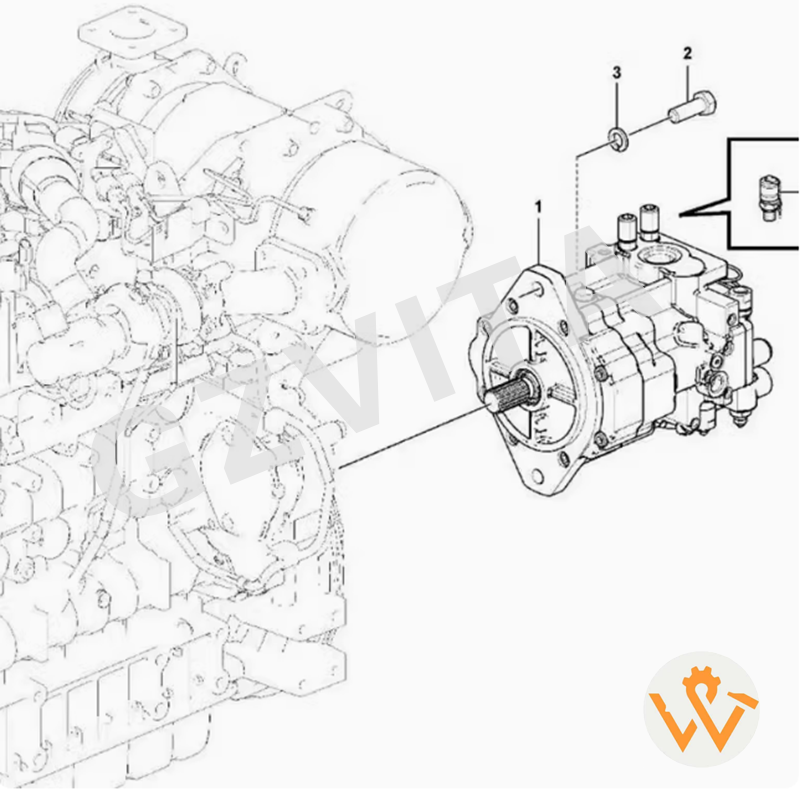 14723835 PVC90RC19 ECR88D EC80D Hydraulic pump  Hydraulic Main Pump Piston Pump.png
