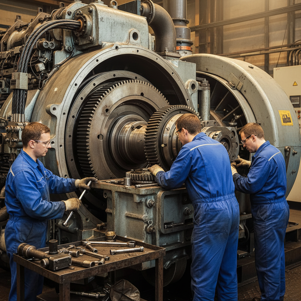 Flywheel Housing For Power Generator Maintenance